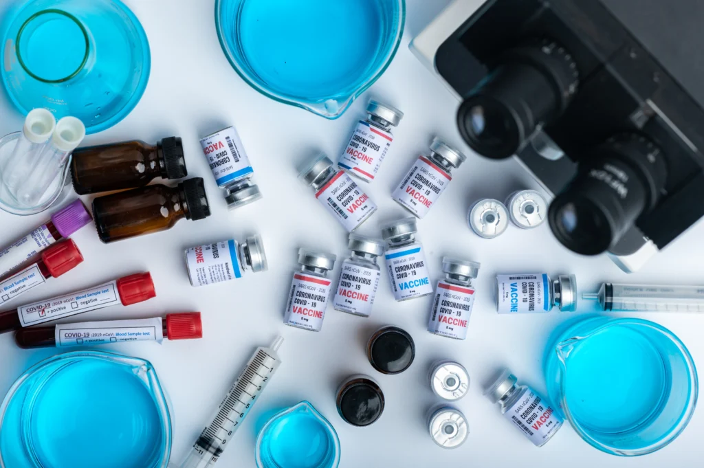 Virus Vaccine, medicine, and microscope